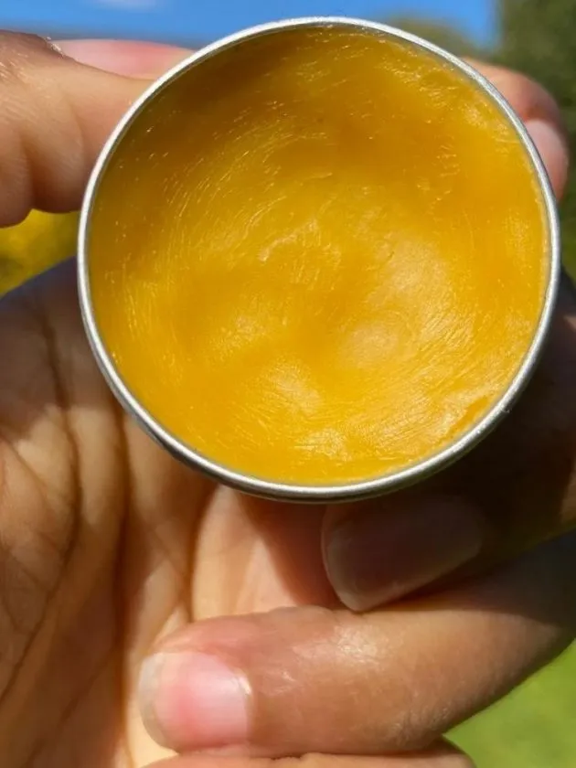 Black owned sweet orange vegan lip balm from the The Glowcery