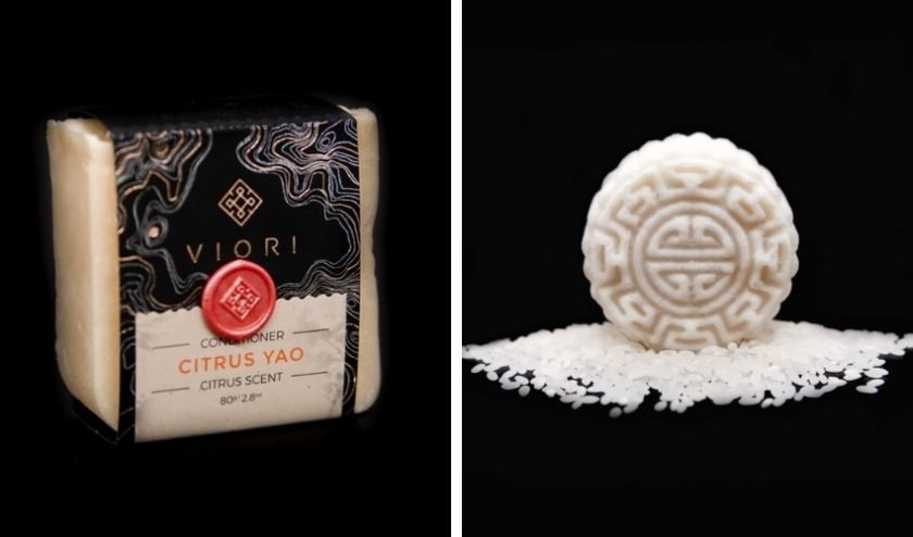 sustainable shampoo and conditioner bars made of rice