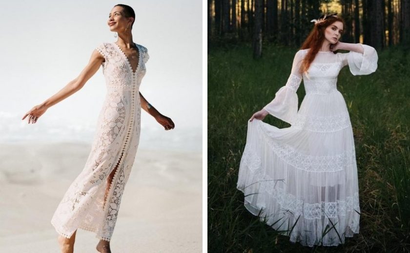 Bohemian-inspired gowns ethically made by Lost in Paris