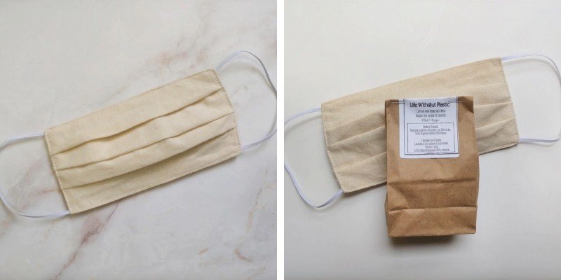 Organic cotton and hemp masks from Life Without Plastic