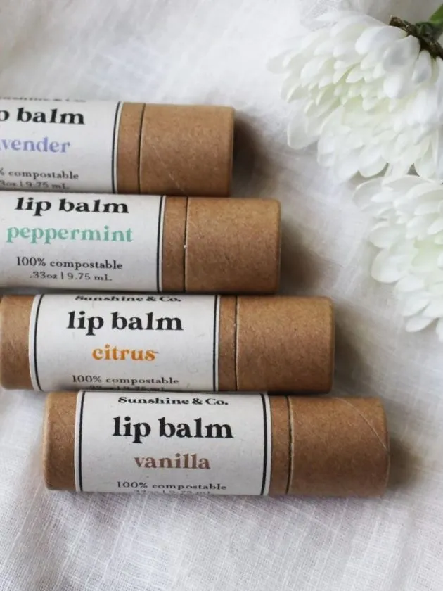 Zero waste lip balm from Sunshine & Co.