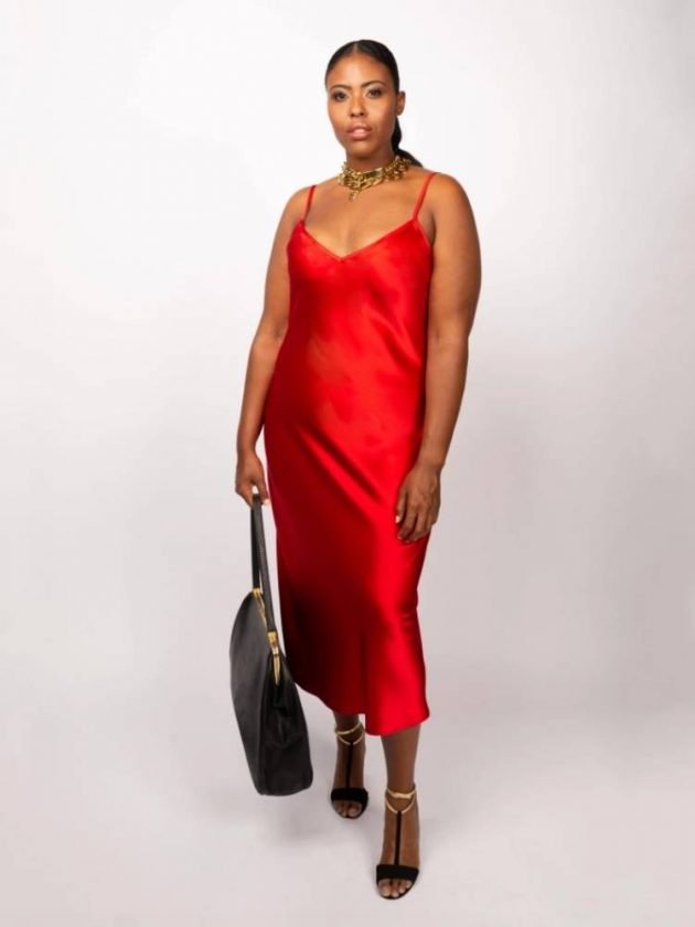 Red ethical formal dress from BAACAL 