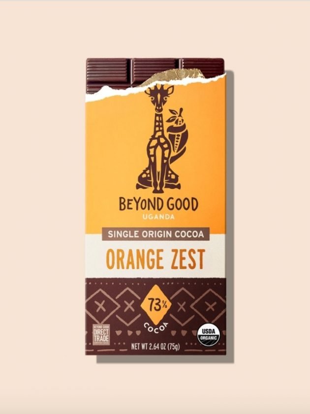 Fair trade ethical orange zest chocolate from Beyond Good