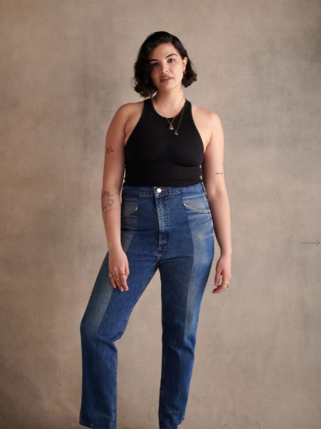 Sustainable denim jeans