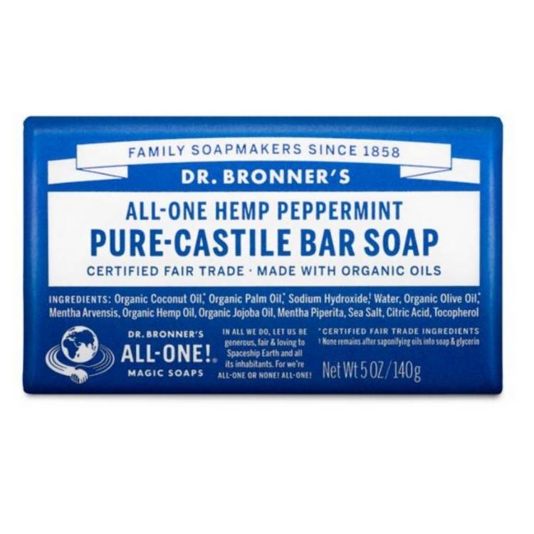 Biodegradable and organic soap from Dr. Bronners