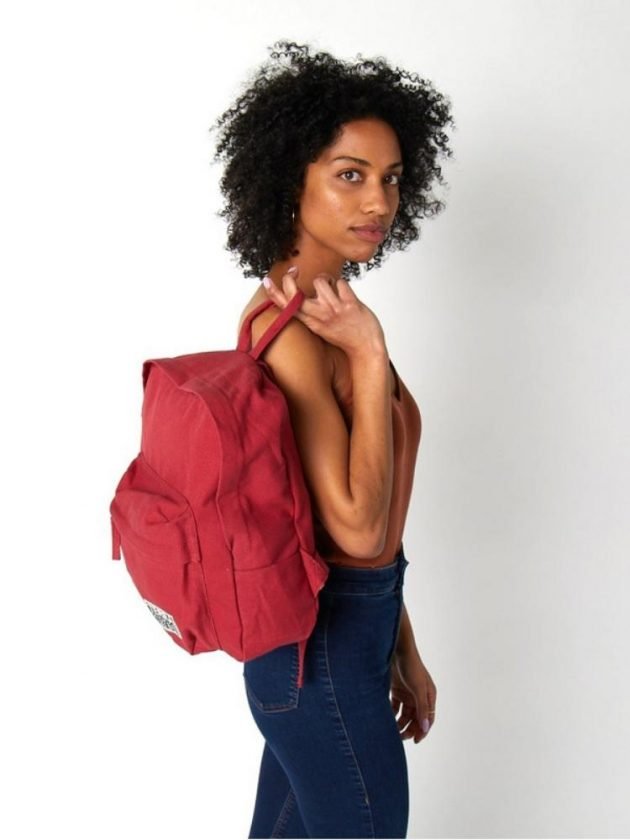 Sustainable school red backpack from Terra Thread