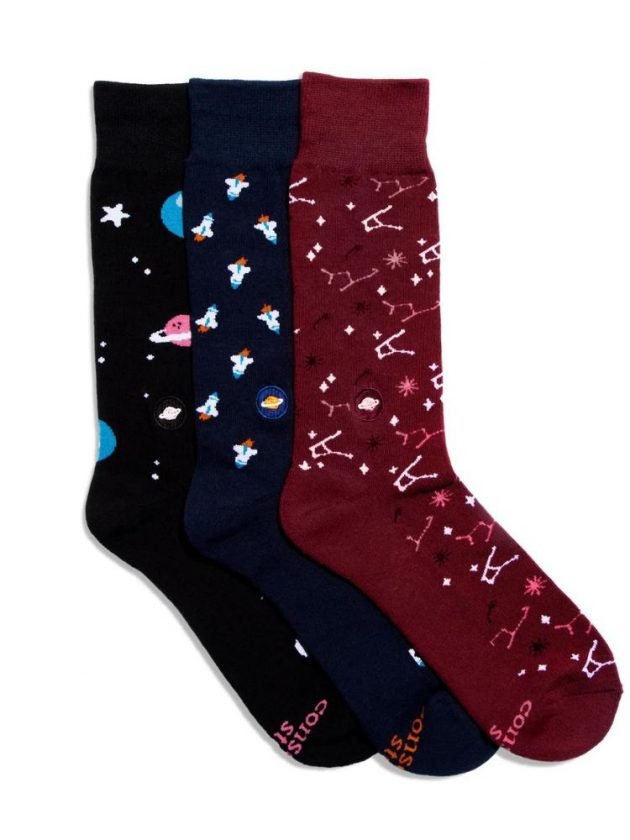 Eco-friendly space inspired socks