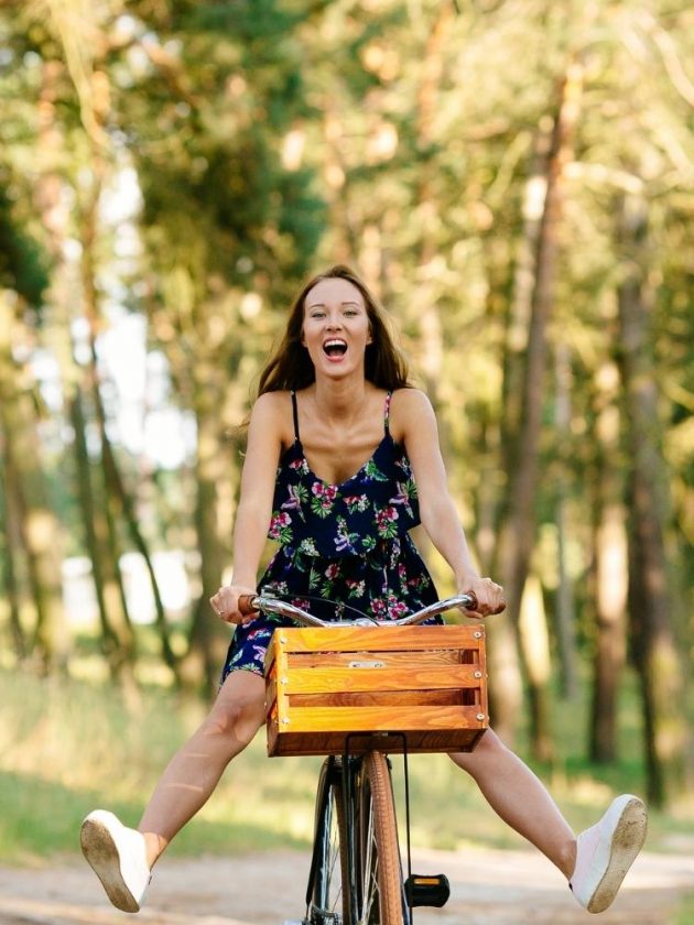 Eighth Eco Lifestyle Hack - Women riding bicycle