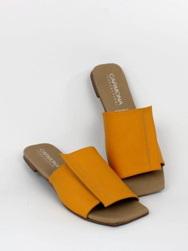 Orange sustainable shoes