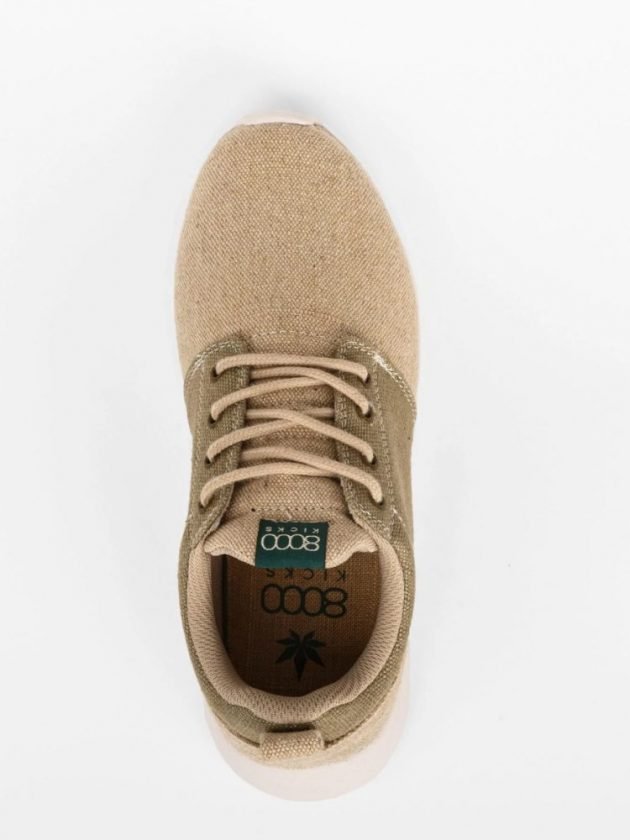 Sustainable Men Beige and Green Trainers