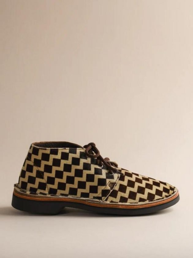 Ethical checkers style mens shoes