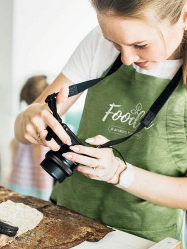 Green sustainable apron from Etsy