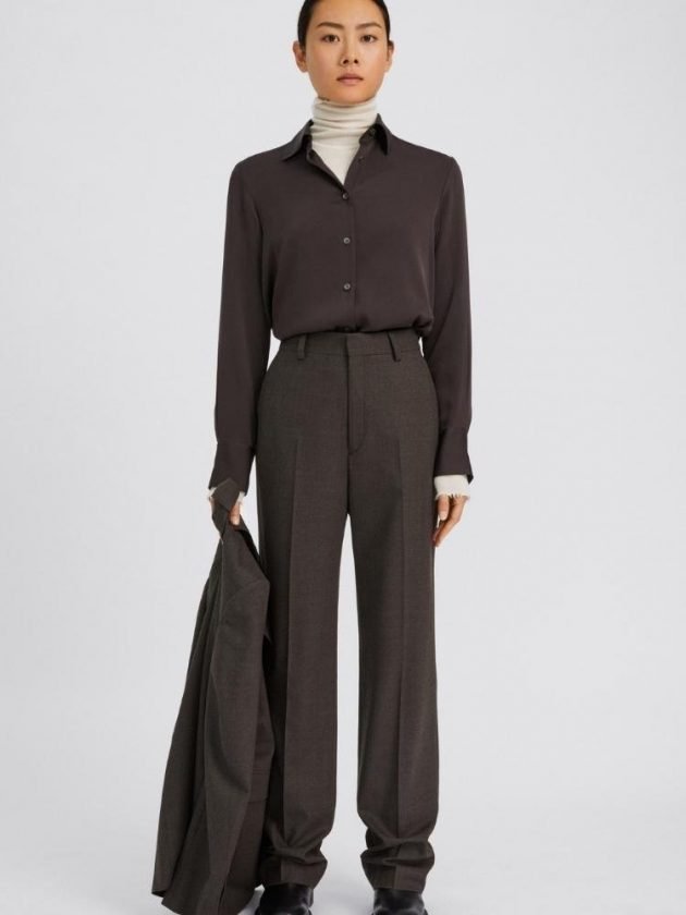 Sustainable brown wear to work outfit from Fillippa K