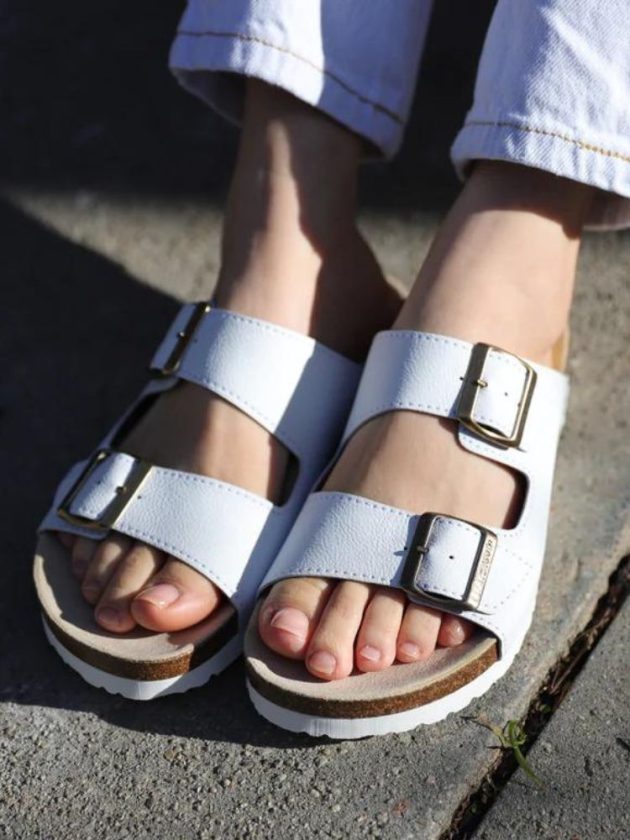 sustainable Birkenstocks style sandals from Good Guys Don't Wear Leather