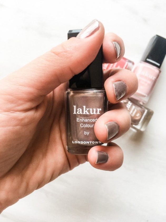 Non-toxic brown nail polish from London Town