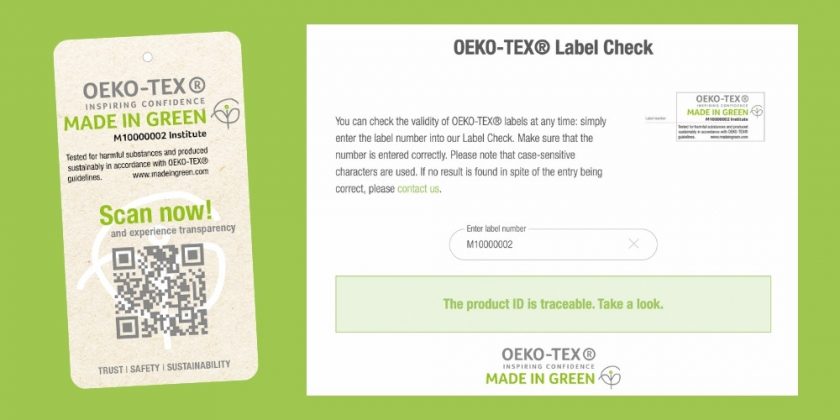 MADE IN GREEN by OEKO-TEX Label Check Tool