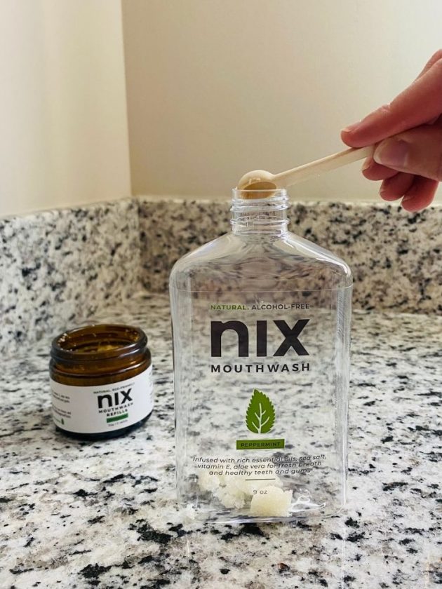 Nix Mouthwash zero waste mouthwash container and refill jar