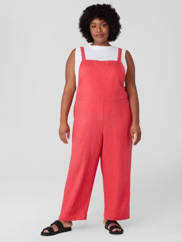 Organic cotton red jumpsuit