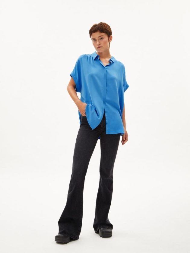 Organic cotton blue shirt