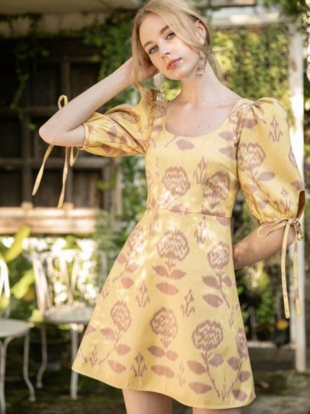 yellow ethical formal dress from Rare & Fair