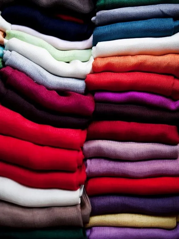 Color sorted clothes