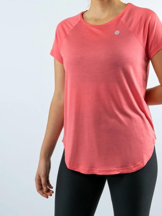 Eco-friendly pink activewear top