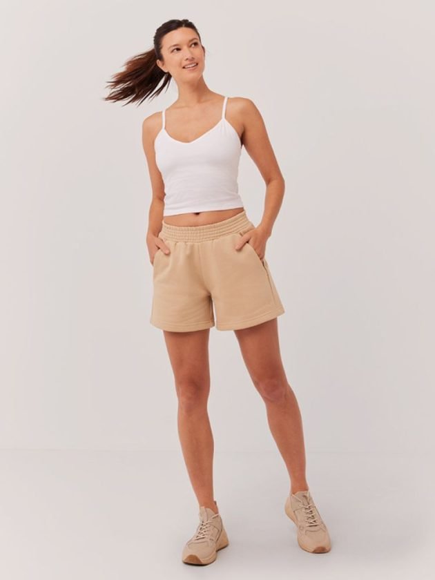 Sustainable white and beige activewear