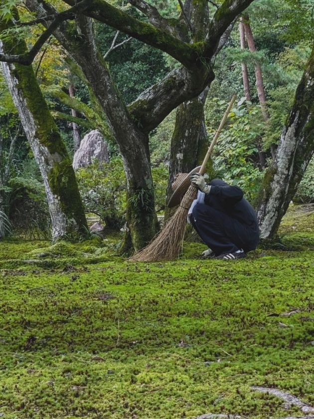 Cleaning camping ground