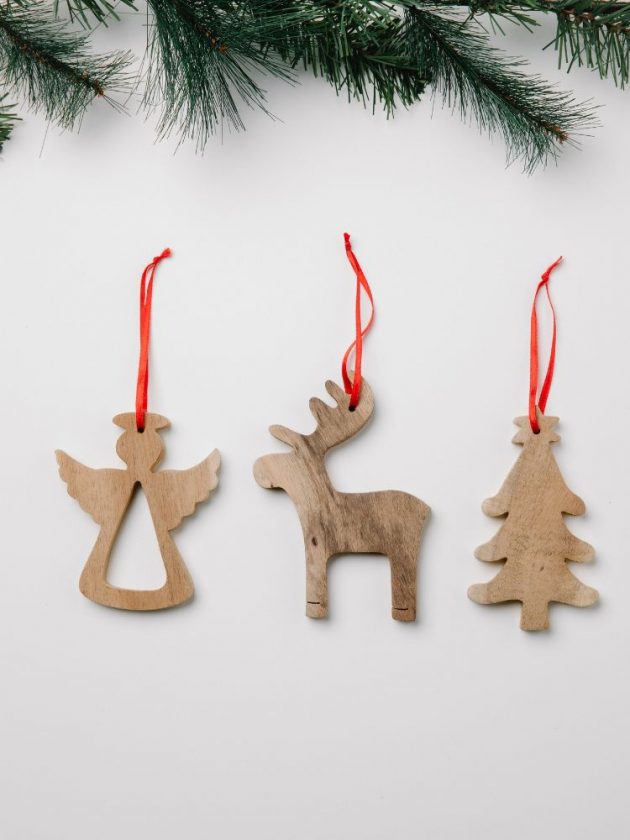 Wooden christmas ornaments