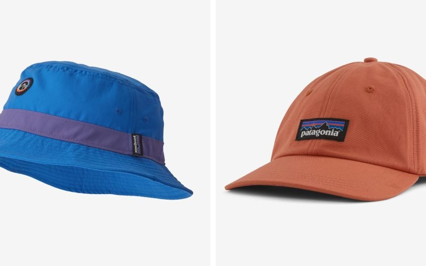 Sustainable blue and orange hats