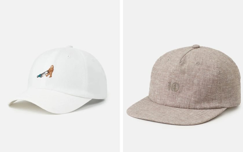 Sustainable white and brown hat