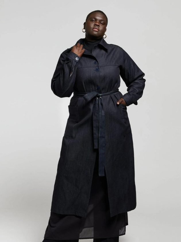 Ethical black trench coat