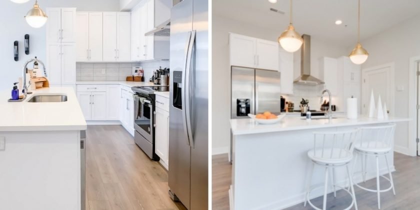 Kitchen in Sustainable Nashville Hotel, Mason Lofts