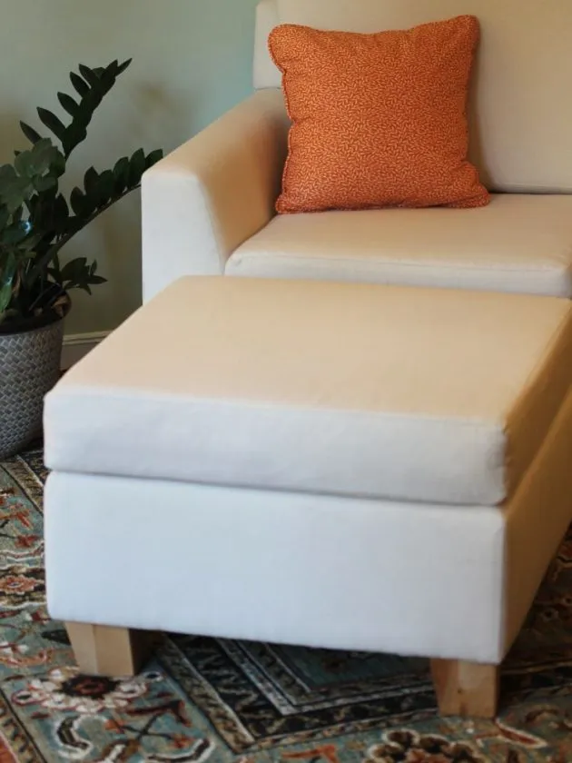 white ottomans from Savvy Rest