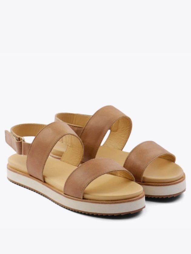 beige sustainable slip-on sandals from Nisolo