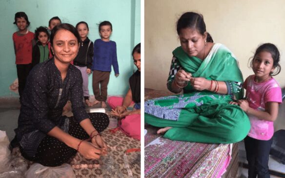 Fair Trade artisans making jewelry