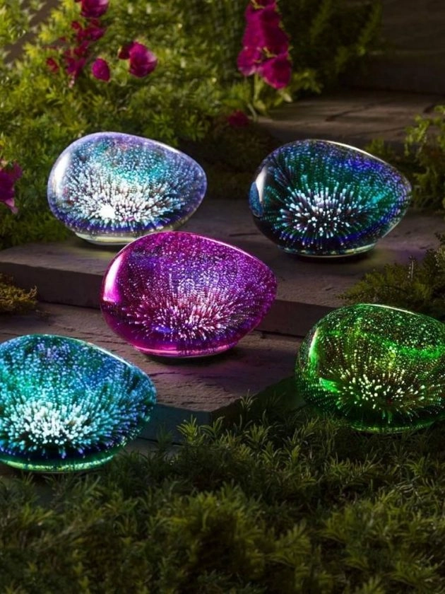 Recycled eco-friendly glass night lights from VivaTerra