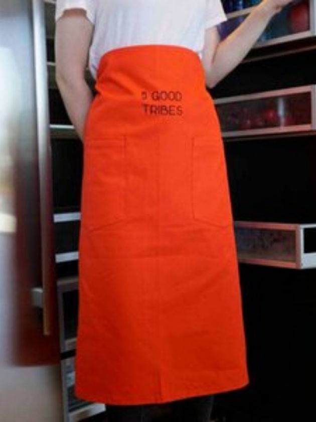 Sustainable red cotton twil aprons from Gallant International